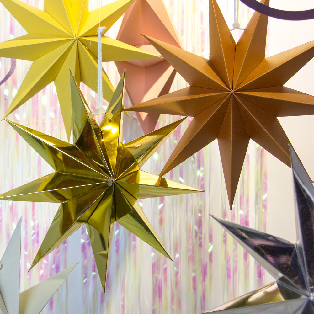 ⭐ 3D Paper 9 - Point Star Lantern (30 cm) - 12 Colours - 3 stars for US$34.90