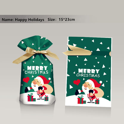 🎀Christmas Drawstring Gift Bags – Pack of 50 (Multiple Sizes & Prints) - Buy 2 and Save 10 %