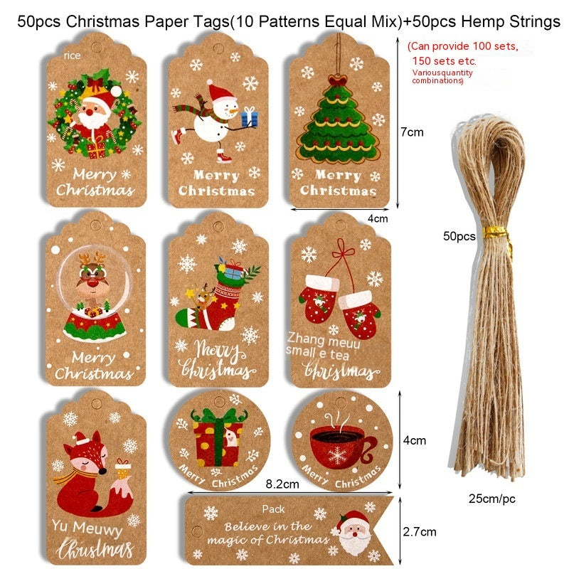 🎁 Christmas Wrap & Tag Kit - Kraft Paper + 50 Tags