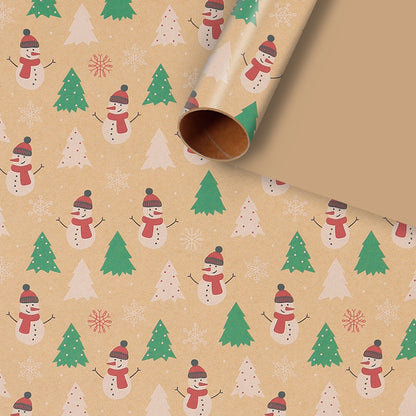 🎁 Christmas Wrap & Tag Kit - Kraft Paper + 50 Tags
