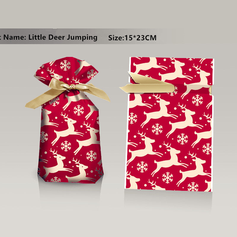 🎀Christmas Drawstring Gift Bags – Pack of 50 (Multiple Sizes & Prints) - Buy 2 and Save 10 %