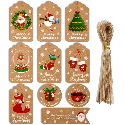 🎁 Christmas Wrap & Tag Kit - Kraft Paper + 50 Tags