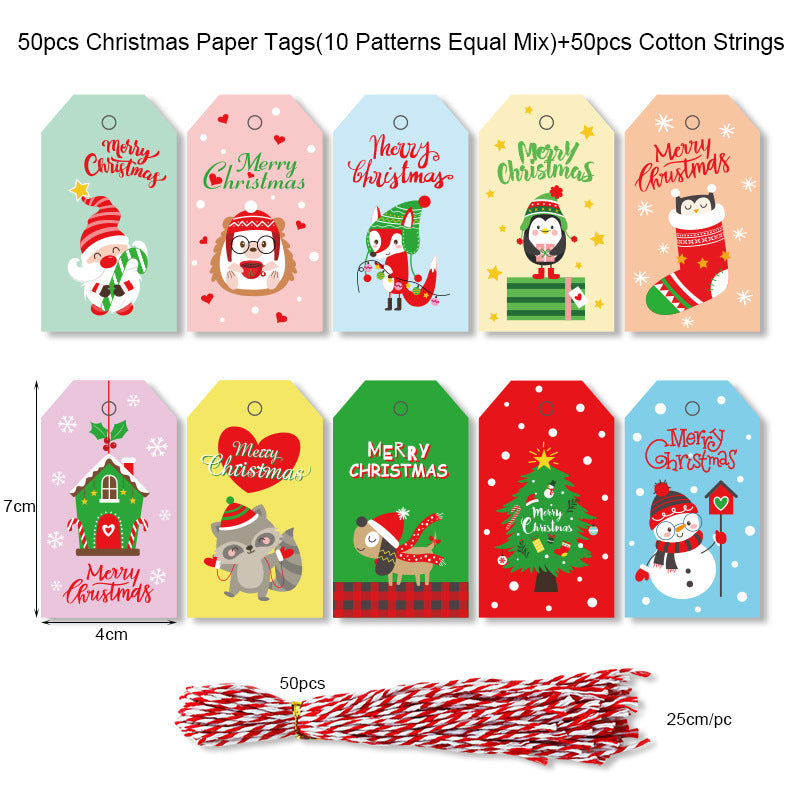 🎁 Christmas Wrap & Tag Kit - Kraft Paper + 50 Tags