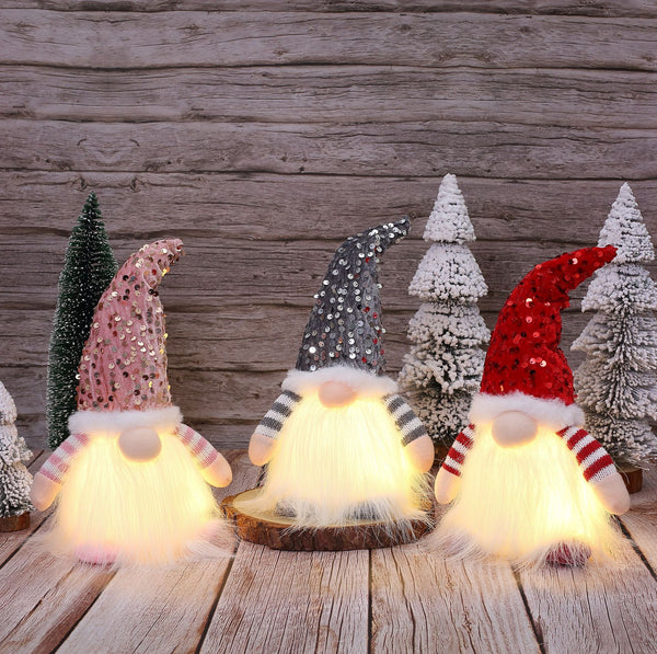 🧙🏻‍♂️Light - Up Gnome Decoration (30 cm) - Multiple Hat Colours - Buy 2 or More Save 10 %