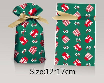 🎀Christmas Drawstring Gift Bags – Pack of 50 (Multiple Sizes & Prints) - Buy 2 and Save 10 %