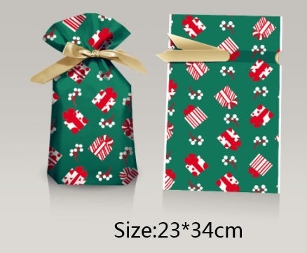 🎀Christmas Drawstring Gift Bags – Pack of 50 (Multiple Sizes & Prints) - Buy 2 and Save 10 %