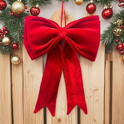 🎀 Plus-Size Velvet Tree Bow (63×48 cm) - Red - 2 for $40
