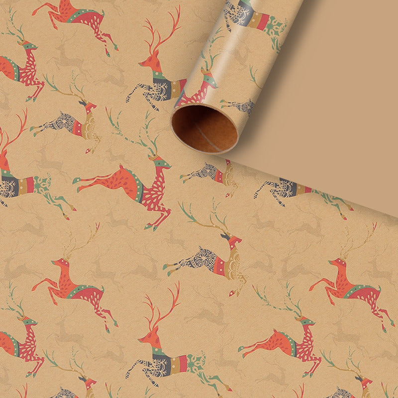 🎁 Christmas Wrap & Tag Kit - Kraft Paper + 50 Tags