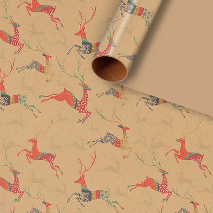 🎁 Christmas Wrap & Tag Kit - Kraft Paper + 50 Tags
