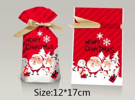 🎀Christmas Drawstring Gift Bags – Pack of 50 (Multiple Sizes & Prints) - Buy 2 and Save 10 %