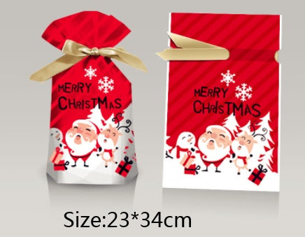 🎀Christmas Drawstring Gift Bags – Pack of 50 (Multiple Sizes & Prints) - Buy 2 and Save 10 %