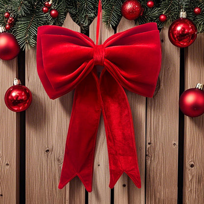 🎀 Plus-Size Velvet Tree Bow (63×48 cm) - Red - 2 for $40