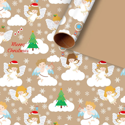 🎁 Christmas Wrap & Tag Kit - Kraft Paper + 50 Tags