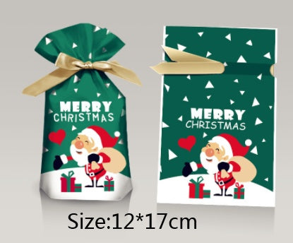 🎀Christmas Drawstring Gift Bags – Pack of 50 (Multiple Sizes & Prints) - Buy 2 and Save 10 %