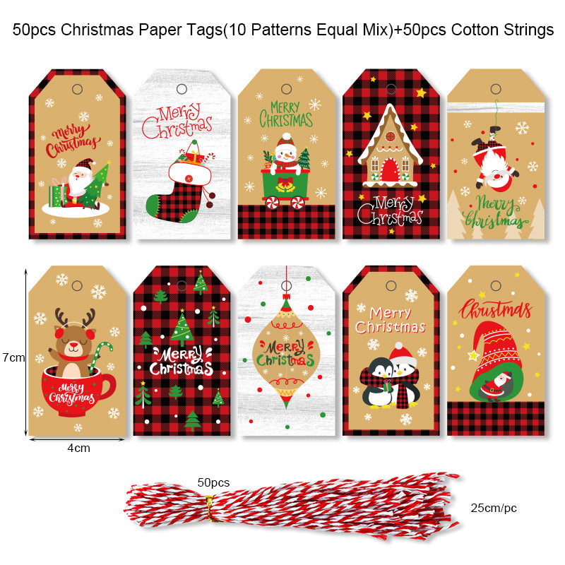 🎁 Christmas Wrap & Tag Kit - Kraft Paper + 50 Tags