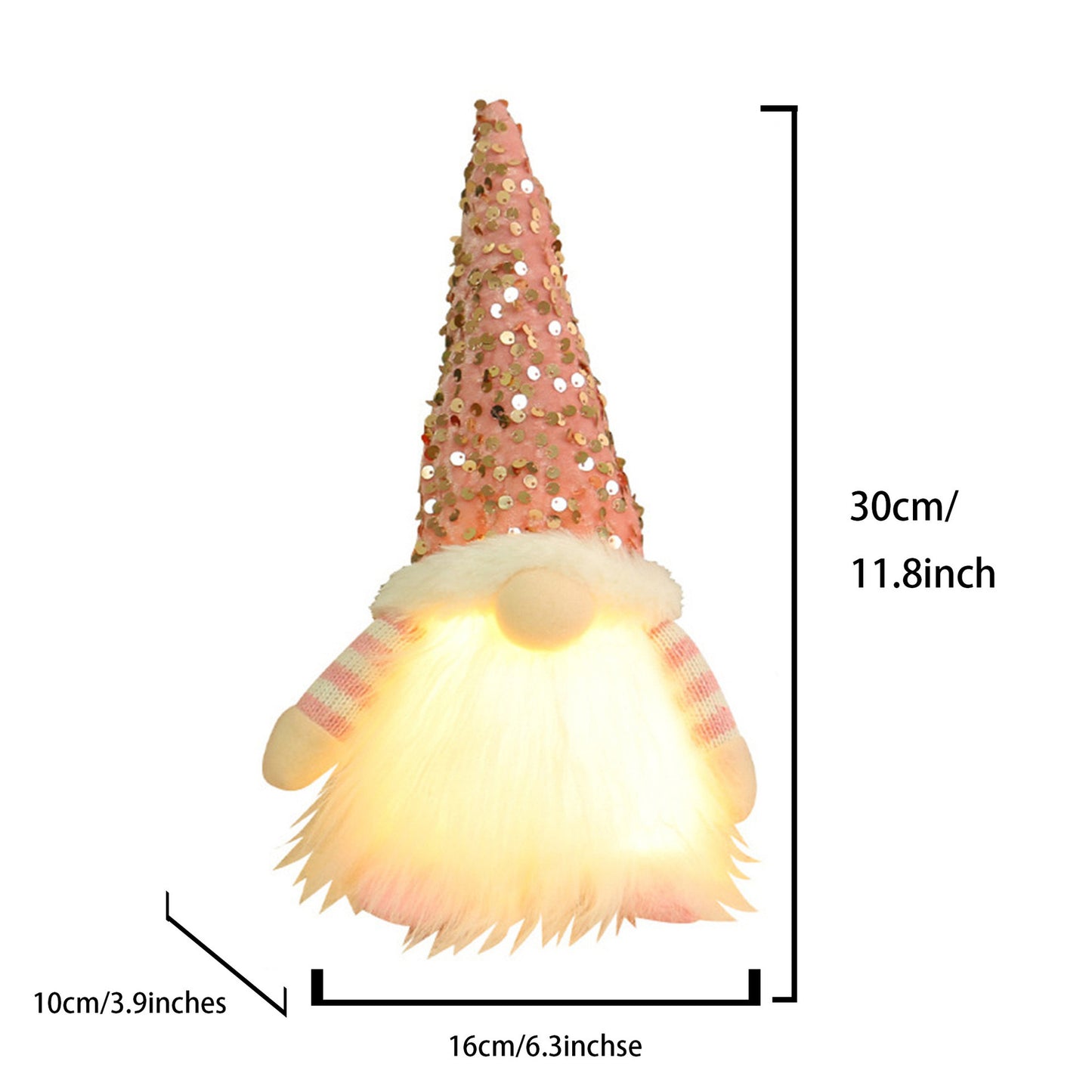 🧙🏻‍♂️Light - Up Gnome Decoration (30 cm) - Multiple Hat Colours - Buy 2 or More Save 10 %