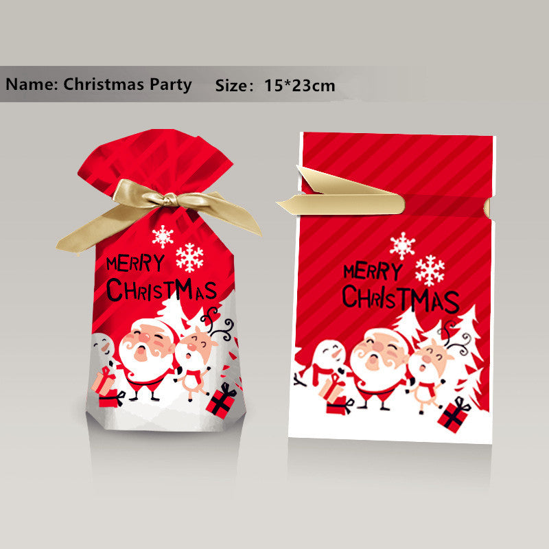 🎀Christmas Drawstring Gift Bags – Pack of 50 (Multiple Sizes & Prints) - Buy 2 and Save 10 %