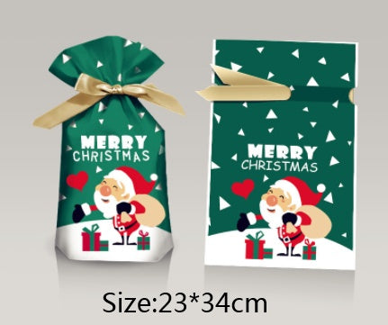 🎀Christmas Drawstring Gift Bags – Pack of 50 (Multiple Sizes & Prints) - Buy 2 and Save 10 %