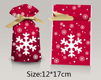 🎀Christmas Drawstring Gift Bags – Pack of 50 (Multiple Sizes & Prints) - Buy 2 and Save 10 %