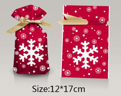🎀Christmas Drawstring Gift Bags – Pack of 50 (Multiple Sizes & Prints) - Buy 2 and Save 10 %